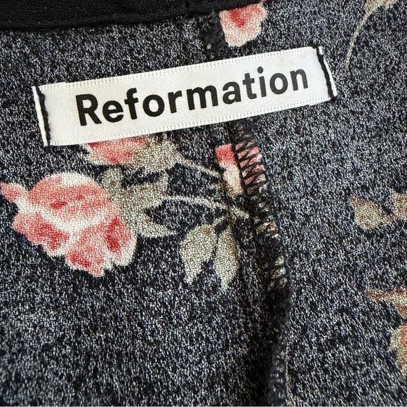 S O L D : Reformation Size 8 Rocki Collared Midi Dress Romy Rose Floral Print - Picture 9 of 14